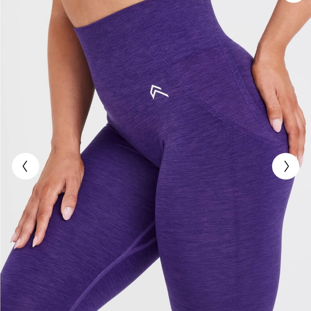 NWT Oner Active EFFORTLESS SEAMLESS LEGGINGS Amethyst S PRINTED LOGO OG Verison - Picture 4 of 8